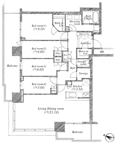 Floor: 4LD ・ K, the occupied area: 114.99 sq m, Price: TBD