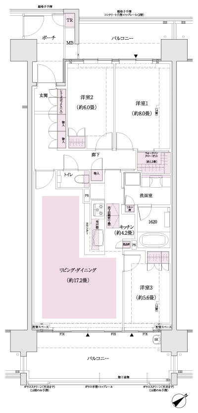 Floor: 3LDK + WIC + TR, the occupied area: 92.39 sq m, Price: 34,280,000 yen, now on sale