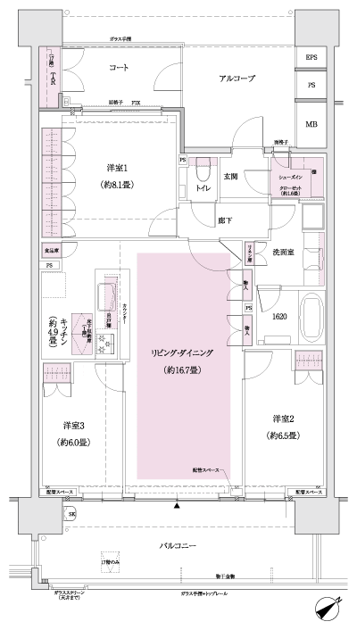 Floor: 3LDK + SIC + TR, the occupied area: 93.39 sq m, Price: 36,380,000 yen, now on sale