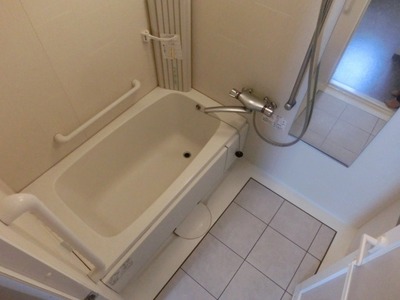 Bath. Bus with bathroom dryer