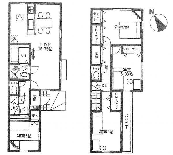 Floor plan. 29,800,000 yen, 4LDK, Land area 102.13 sq m , Building area 98.13 sq m