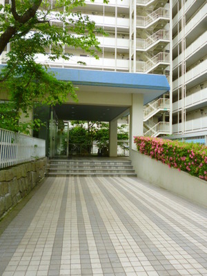 Entrance. Wide entrance of each building