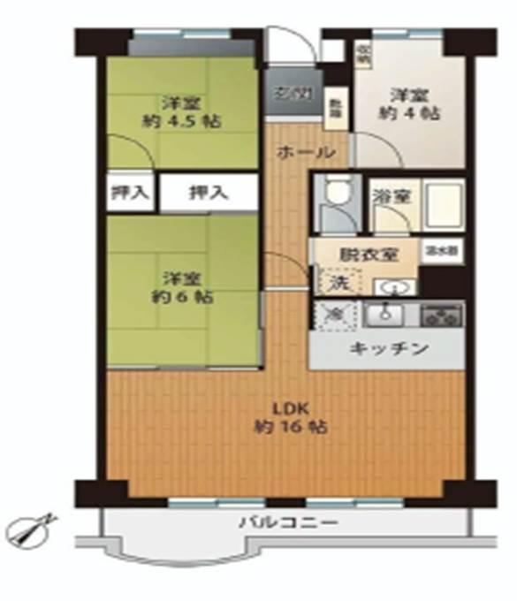 Floor plan. 3LDK, Price 11 million yen, Occupied area 70.76 sq m , Balcony area 7.45 sq m Here, Will floor plan. It has become a comfortable and welcoming spacious living.