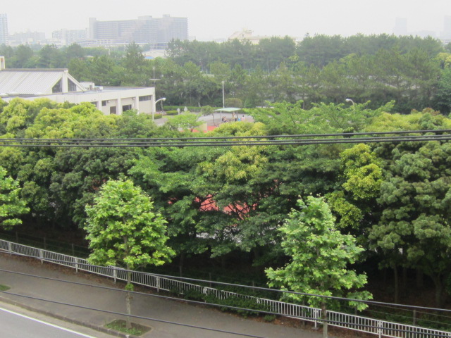 Balcony. Hanamigawa park which is visible from the balcony