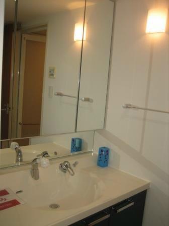Wash basin, toilet. Independent wash basin and spacious!