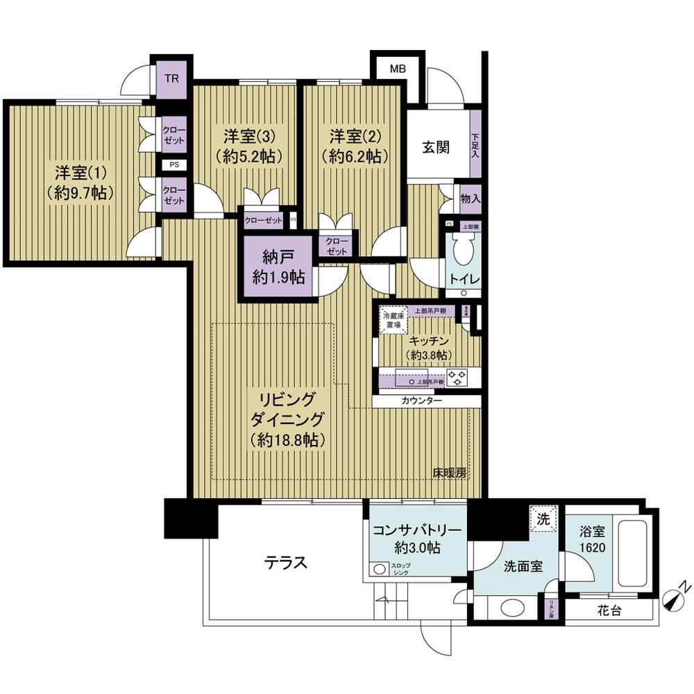 Floor plan. 3LDK + S (storeroom), Price 29,900,000 yen, Footprint 110.62 sq m footprint 110.62 sq m First floor dwelling unit
