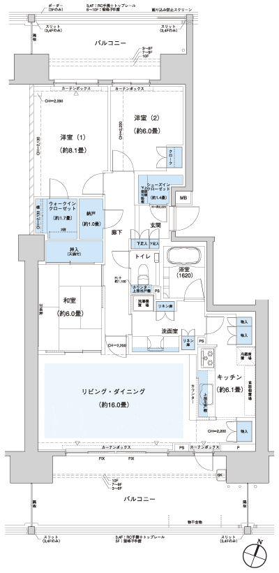Floor: 3LDK + WIC + SIC + N, the occupied area: 103.63 sq m, Price: 44,800,000 yen, now on sale