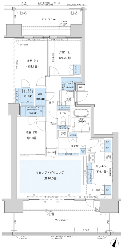 Floor: 3LDK + 2WIC + SIC + N, the occupied area: 103.63 sq m, Price: 46,500,000 yen, now on sale
