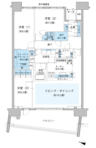 Floor: 3LDK + 2WIC + N, the occupied area: 102.04 sq m, Price: 42,400,000 yen, now on sale