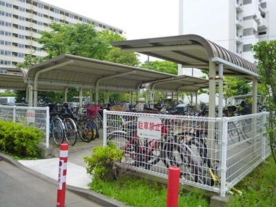 Other common areas. Bicycle parking lot that management was also firm with the roof is free