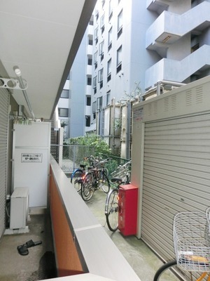 Parking lot. Bicycle parking space