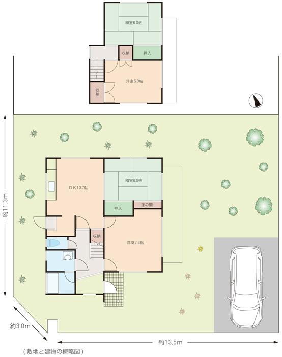 Floor plan. 33,800,000 yen, 4LDK, Land area 217.55 sq m , Privacy is also secured in the building area 84.45 sq m easy-to-use floor plan!