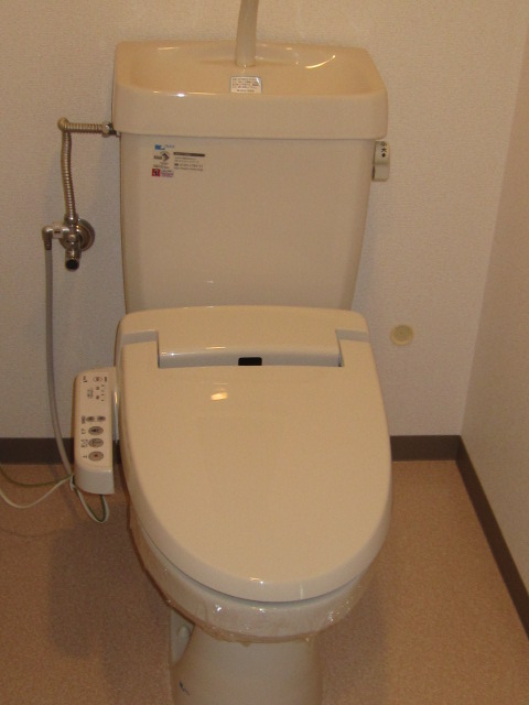 Toilet. Handrail income Cleaning function with toilet seat