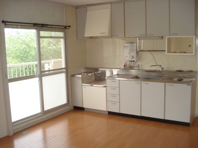 Kitchen. Bright kitchen with a window