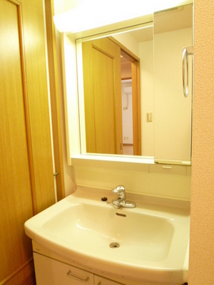 Washroom. Typical indoor photo. Daily necessities also Maeru convenient independent vanity