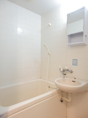 Bath. Guests can relax in the bath of shower equipment. 