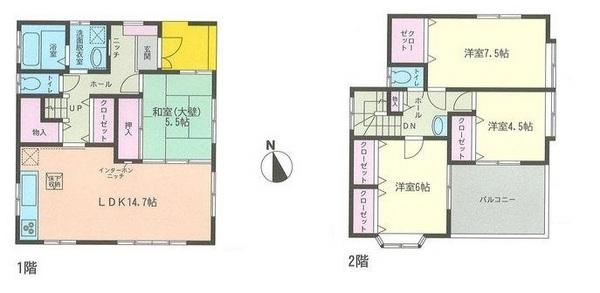 Floor plan. 15.8 million yen, 4LDK, Land area 117.43 sq m , Building area 101.7 sq m floor plan