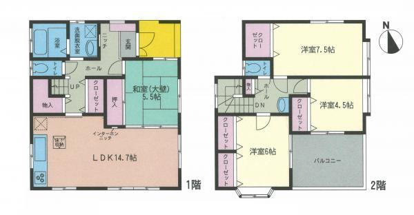 Floor plan. 15.8 million yen, 4LDK, Land area 117.43 sq m , Building area 101.7 sq m