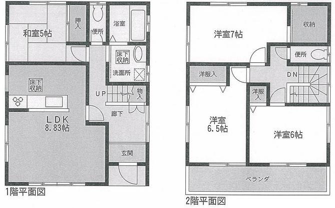 Floor plan. 20.8 million yen, 4LDK + S (storeroom), Land area 115.21 sq m , Building area 96.88 sq m