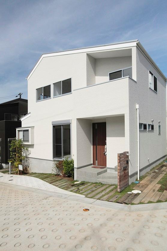 Local appearance photo. 8 Building model house appearance of. Simple modern designer house.
