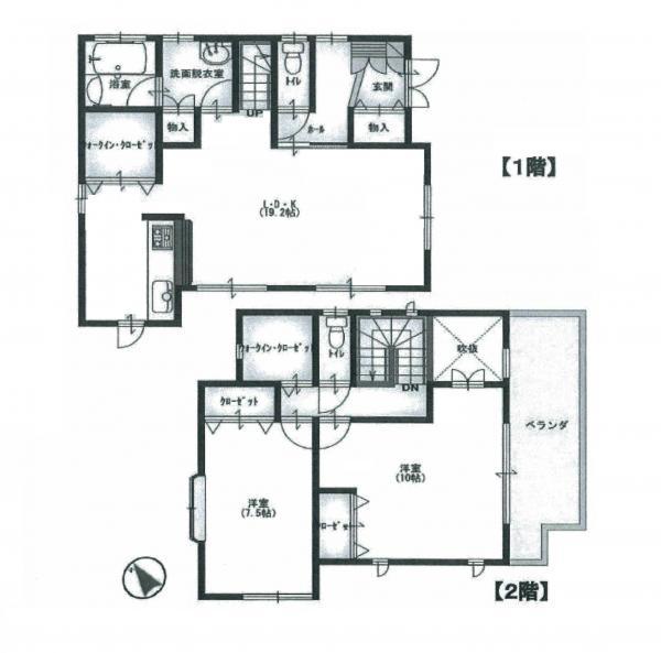 Floor plan. 16.2 million yen, 2LDK, Land area 107.48 sq m , Building area 96.87 sq m