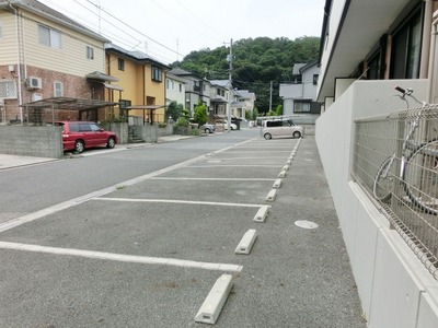 Parking lot. There is on-site parking.