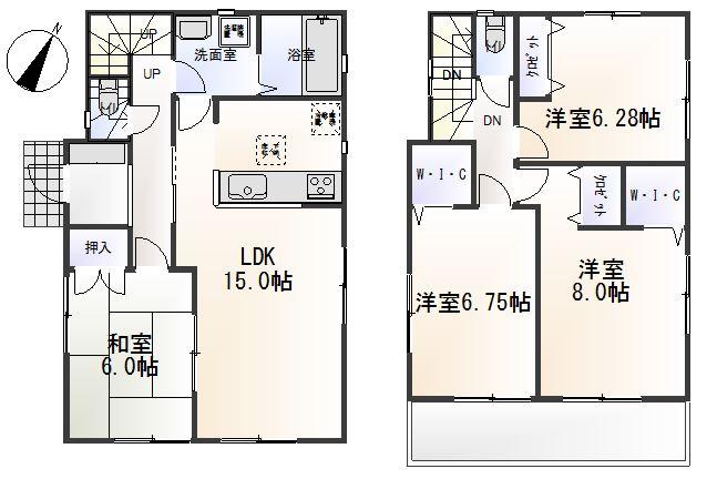 Floor plan. (2), Price 25,300,000 yen, 4LDK, Land area 247.58 sq m , Building area 99.36 sq m