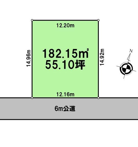 Compartment figure. Land price 24,795,000 yen, Land area 182.15 sq m