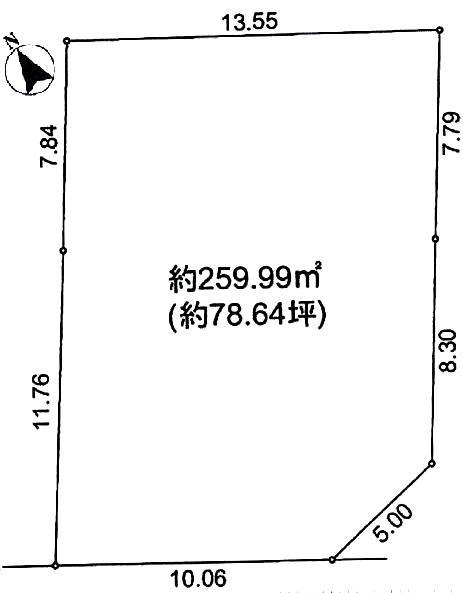 Compartment figure. Land price 28,900,000 yen, Land area 259.99 sq m