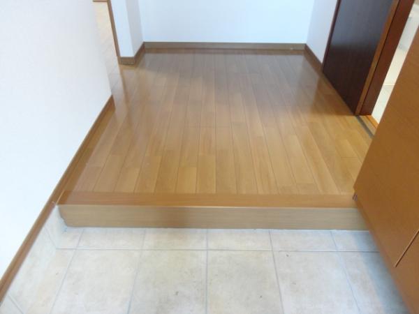 Entrance. First floor hallway flooring, It finished in the cross beautiful
