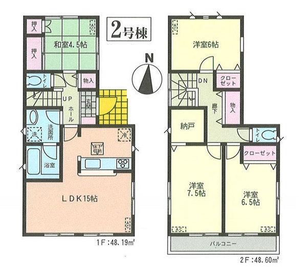 Floor plan. 22,800,000 yen, 4LDK+S, Land area 113.71 sq m , Building area 96.79 sq m
