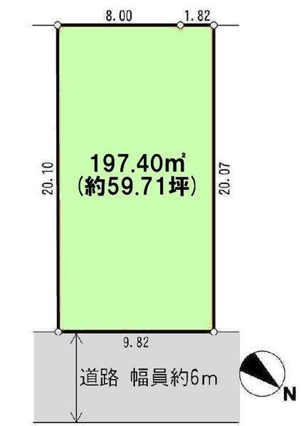 Compartment figure. Land price 26,800,000 yen, Land area 197 sq m