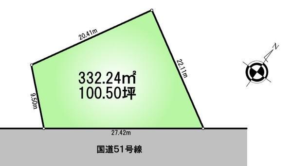 Compartment figure. Land price 30 million yen, Land area 332.24 sq m