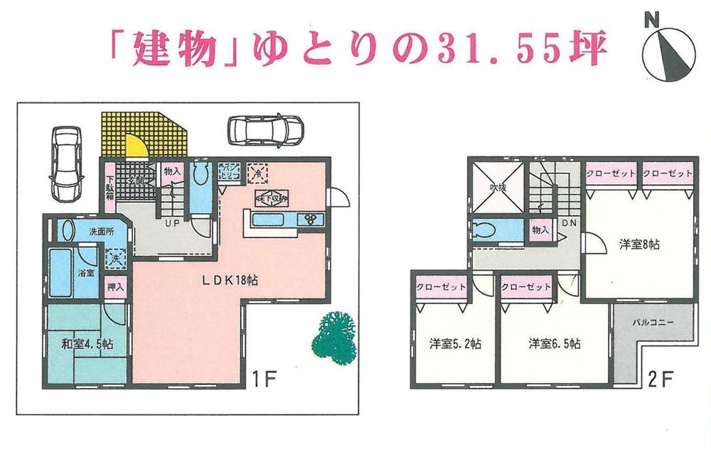 Floor plan. 28.8 million yen, 4LDK, Land area 139.41 sq m , Building area 104.33 sq m