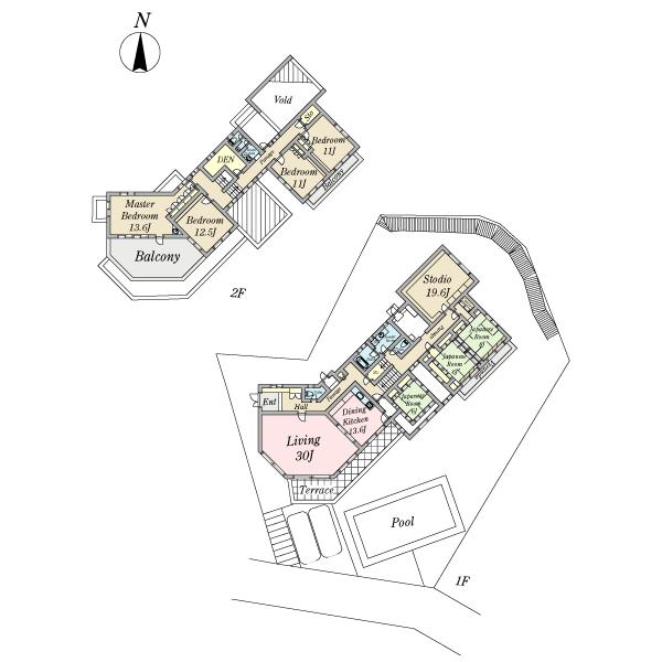 Floor plan. 69,800,000 yen, 8LDK, Land area 740 sq m , Building area 403.59 sq m