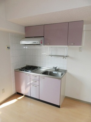 Kitchen. Two-burner gas stove is equipped kitchen