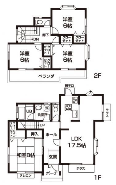 Floor plan. 26,800,000 yen, 4LDK, Land area 318 sq m , Building area 109.29 sq m