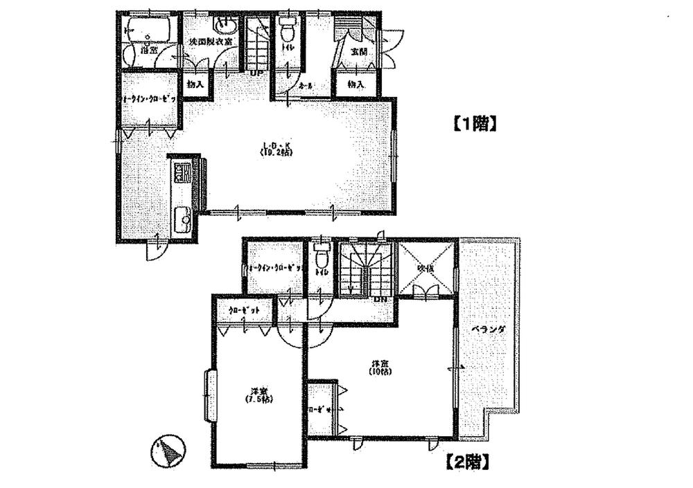 Floor plan. 16.2 million yen, 2LDK + 2S (storeroom), Land area 107.48 sq m , Building area 96.87 sq m