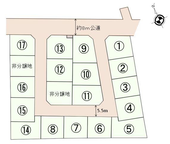 Compartment figure. Land price 13.5 million yen, Land area 136.05 sq m