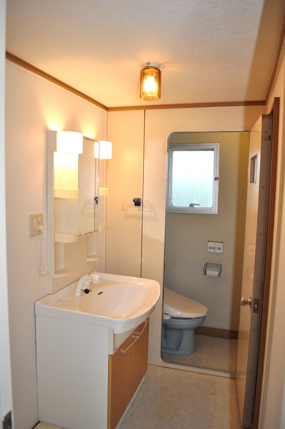 Washroom. Washroom with shampoo dresser