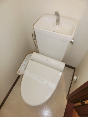 Toilet. Toilet with warm water washing toilet seat