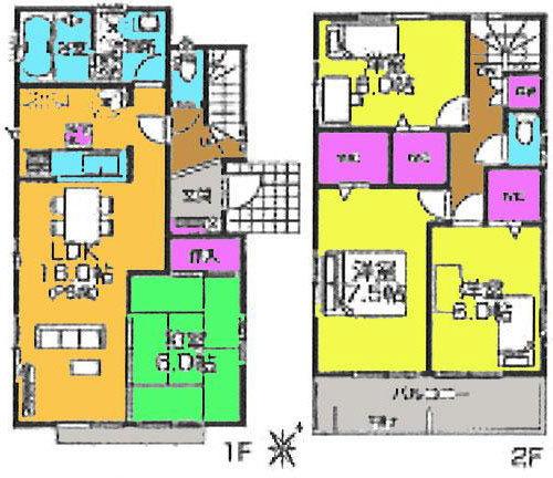 Floor plan. 28.8 million yen, 4LDK, Land area 132.23 sq m , Building area 99.37 sq m