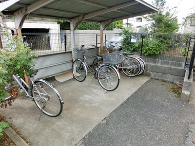 Other common areas. Bicycle parking is here