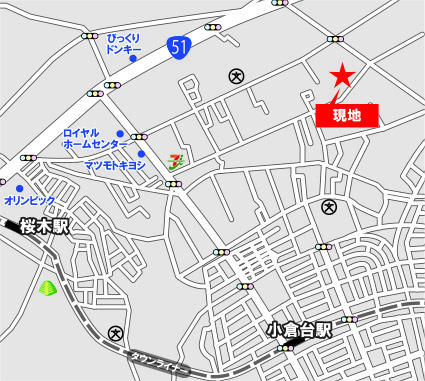 Local guide map. Wakaba-ku Wakamatsu-cho, 2162-81