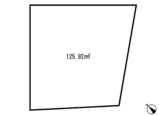 Compartment figure. Land price 9.8 million yen, Land area 125.92 sq m