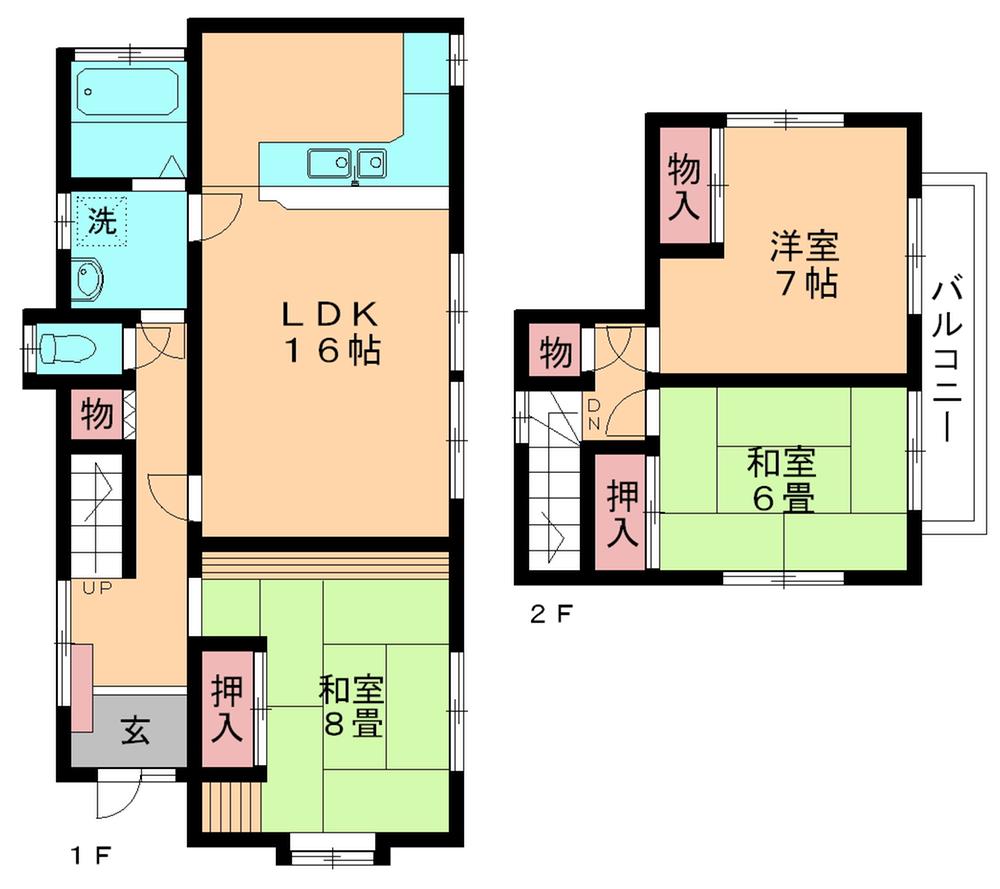 Floor plan. 15 million yen, 3LDK, Land area 205.32 sq m , Building area 87.57 sq m
