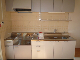 Kitchen. Two-burner gas stove installation Allowed! It is a city gas