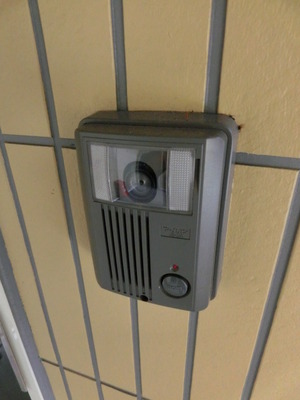 Security. Intercom with security TV monitor