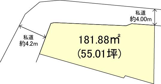 Compartment figure. Land price 19.9 million yen, Land area 181.88 sq m