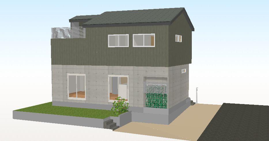 Rendering (appearance). In the case of early contract, Type of exterior wall material ・ You can choose the color! !